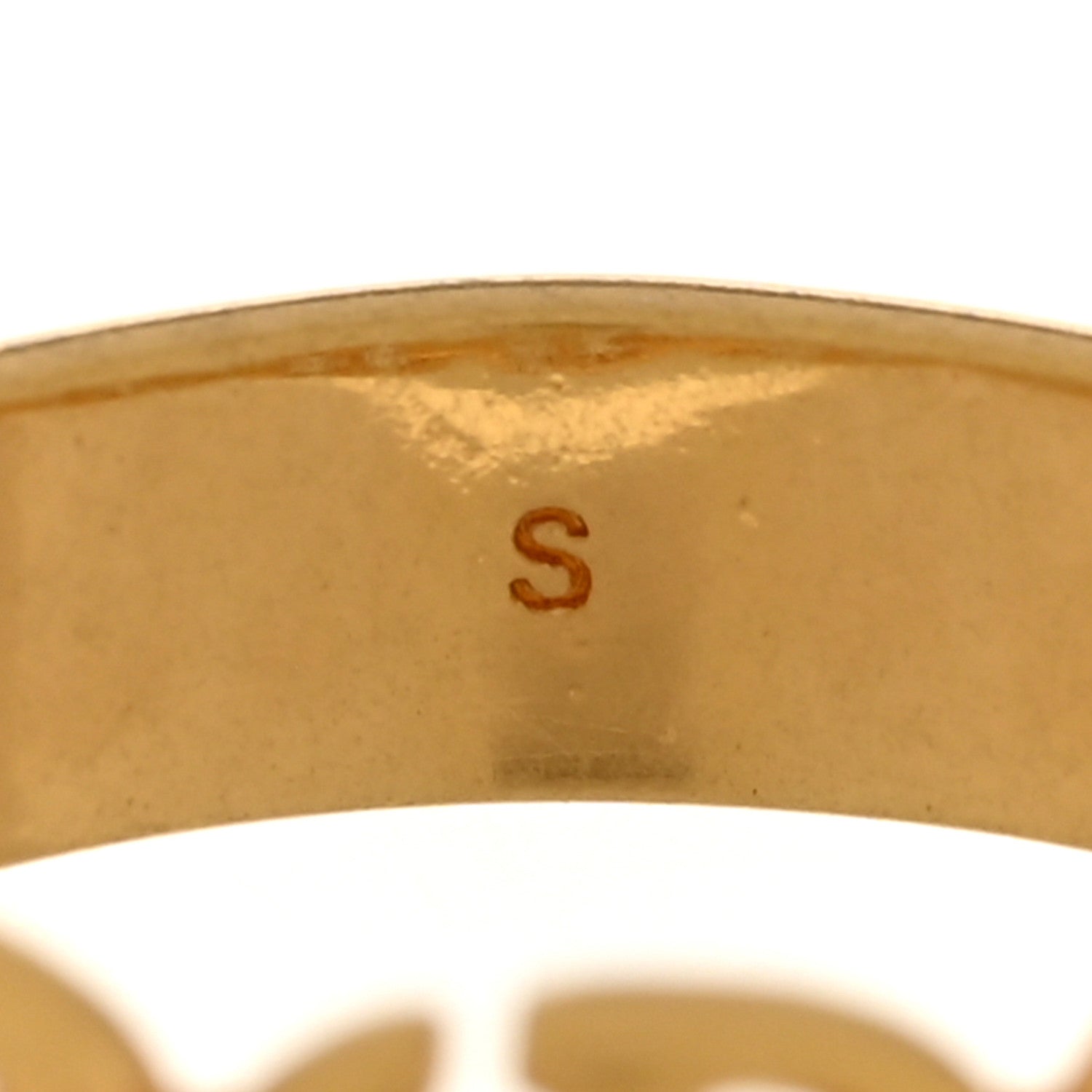 Christian Dior Metal Dior Club Ring S Gold 4 of 4