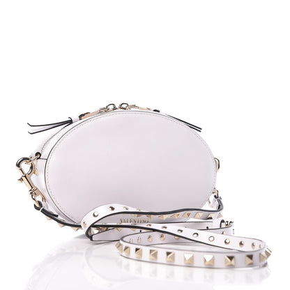 Valentino Garavani Calfskin VLTN Print Mini Rockstud Crossbody Bag White 3 of 7