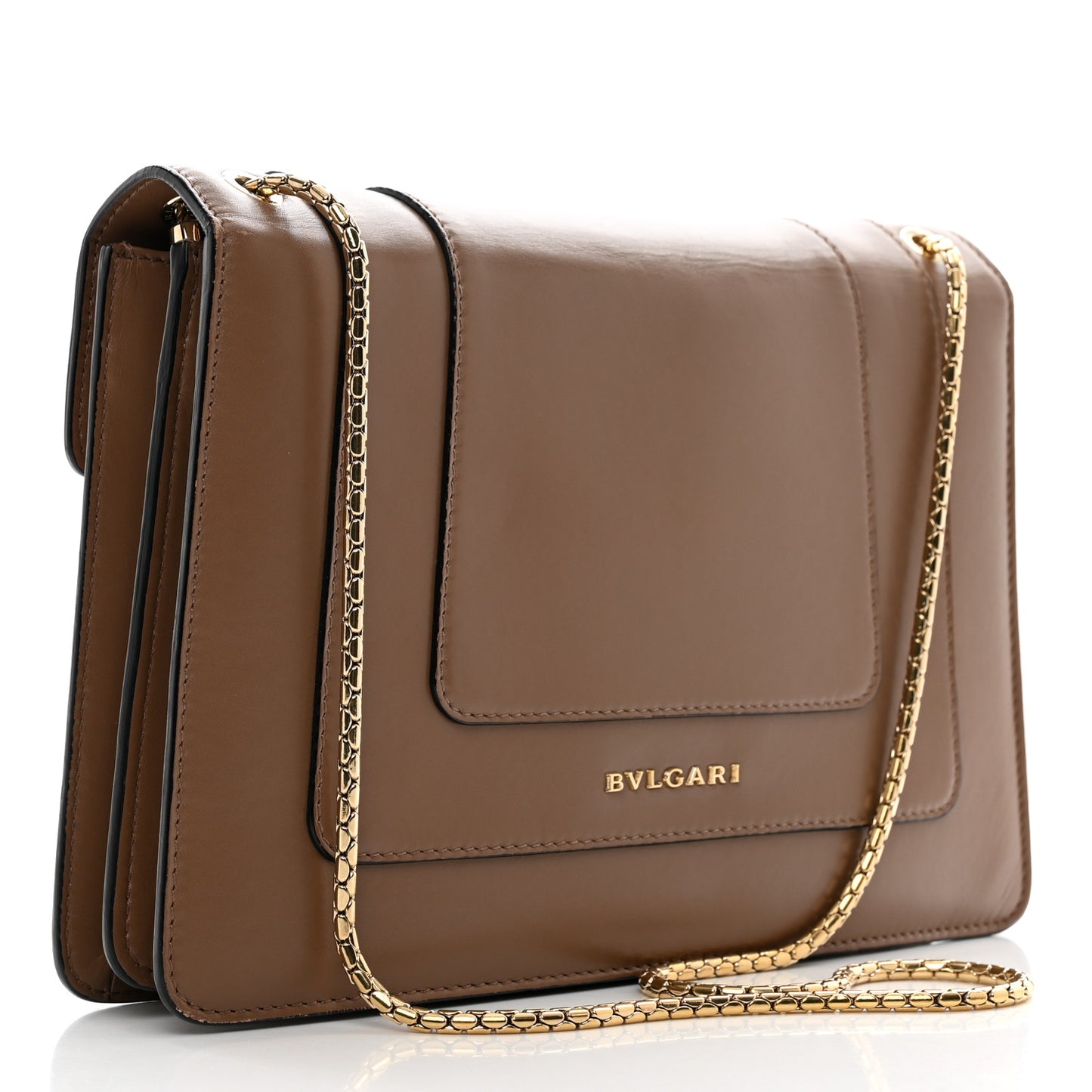 Calfskin Serpenti Forever Crossbody Bag Brown