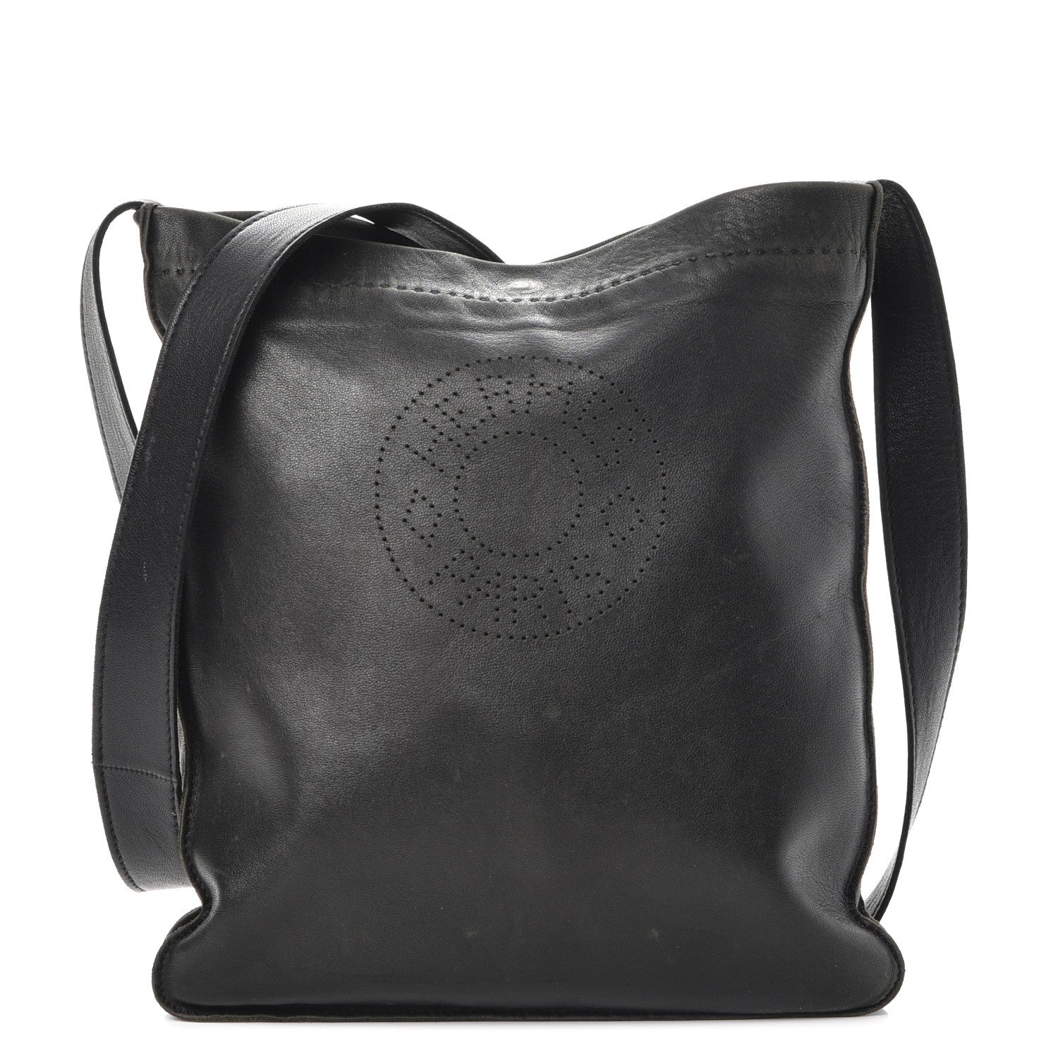 Hermes Lambskin Toudou Perfore Crossbody Bag Black 1 of 9