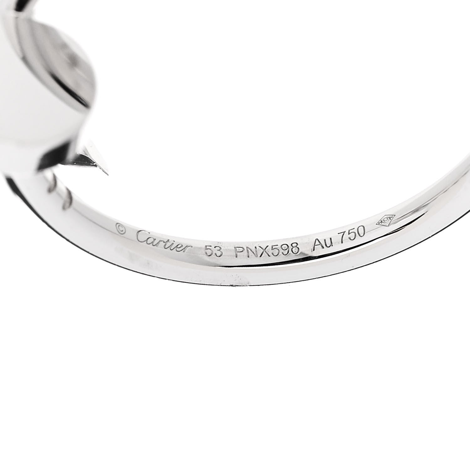 Cartier 18K White Gold Small Juste Un Clou Ring 53 6.25 5 of 6