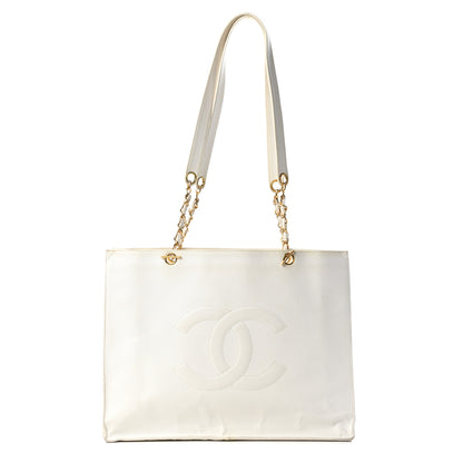 Chanel Caviar CC Timeless Tote White 1 of 13