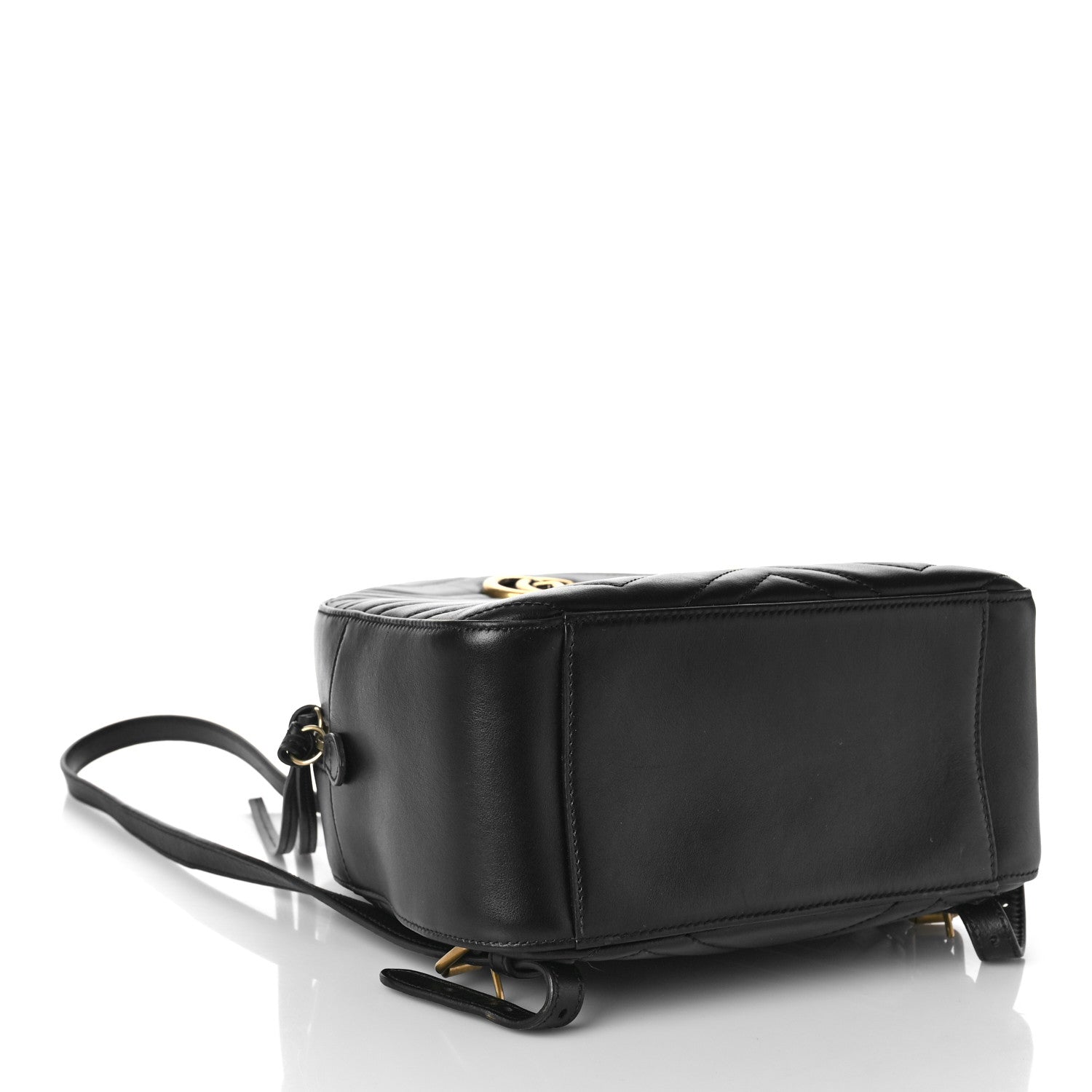 Gucci Calfskin Matelasse GG Marmont Dome Backpack Black 4 of 11