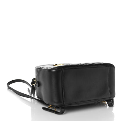 Gucci Calfskin Matelasse GG Marmont Dome Backpack Black 4 of 11