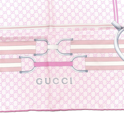 Gucci Silk Twill GG Monogram Miriade Square Scarf Roseate Pink 2 of 3