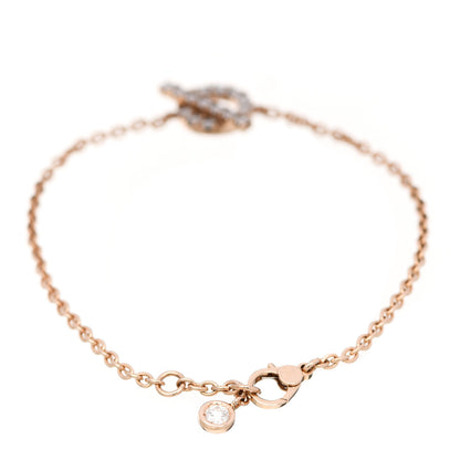 Hermes 18K Rose Gold Diamond Finesse Bracelet ST 3 of 5