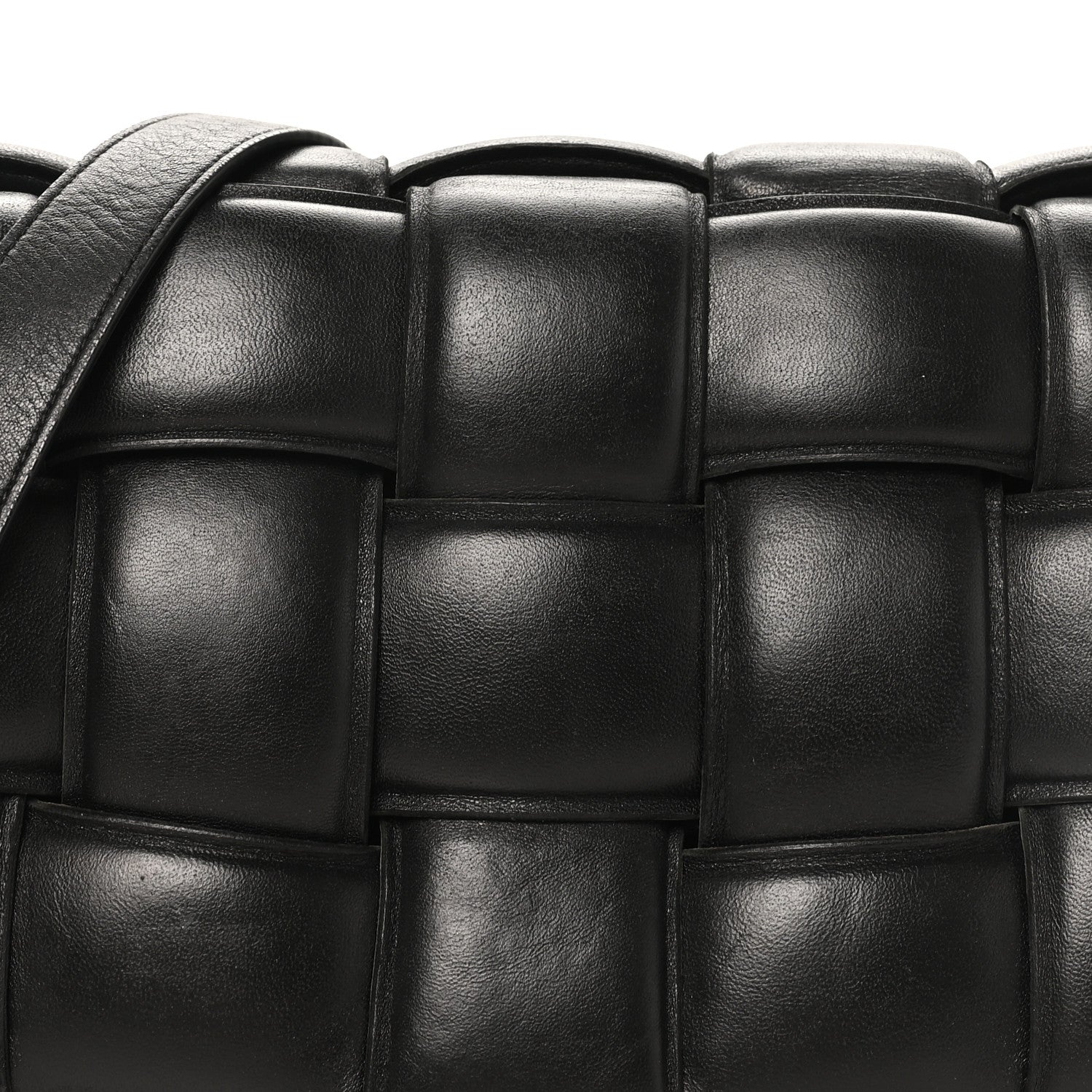 Bottega Veneta Paper Calfskin Maxi Intreccio Padded Cassette Crossbody Bag Black 7 of 10
