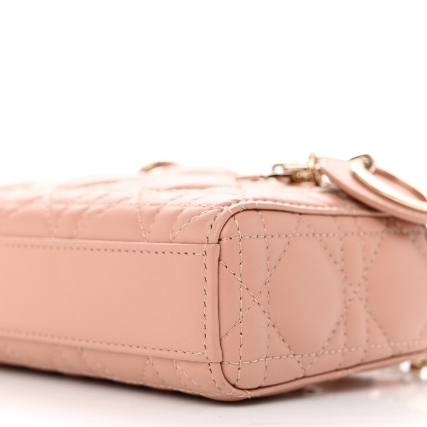Lambskin Cannage Micro Lady D-Joy Rose De Vents