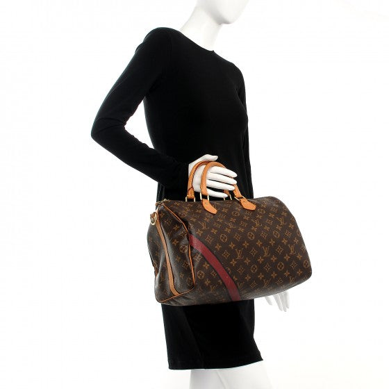 Louis Vuitton Monogram My LV Heritage Speedy Bandouliere 35 Bordeaux Black 3 of 17