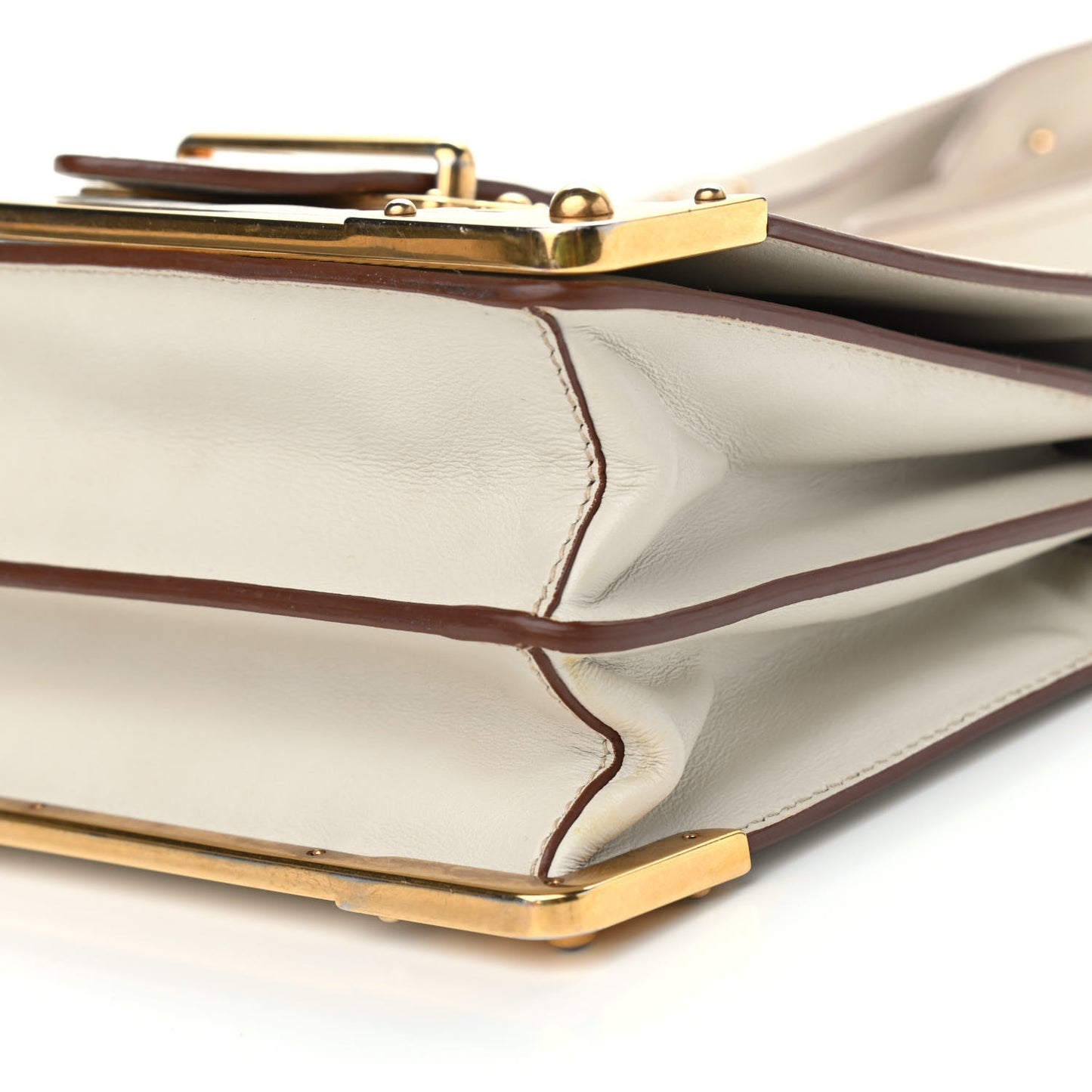 City Calf Saffiano Laser Cut Cahier Bag Talco
