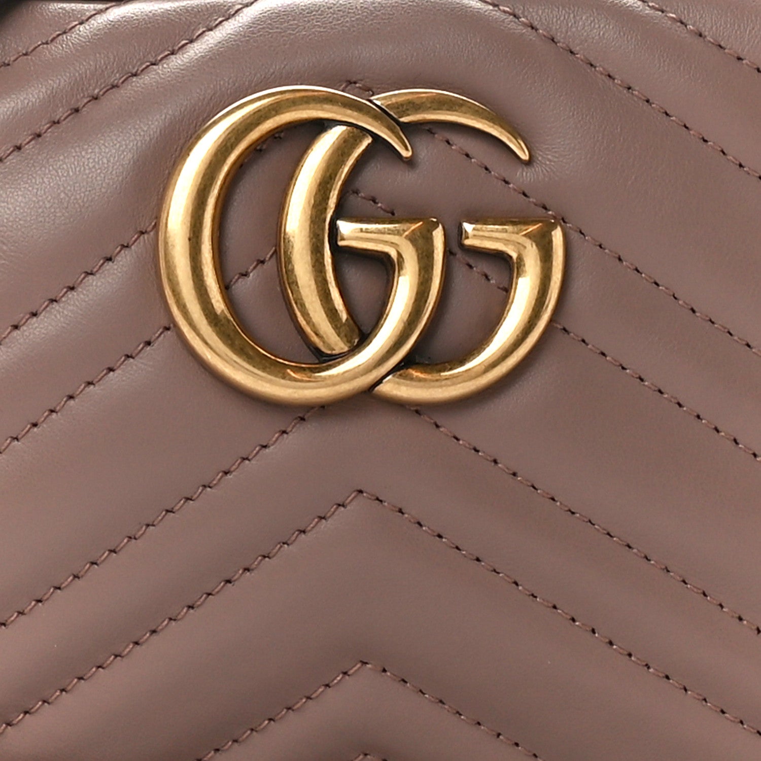 Gucci Calfskin Matelasse Small GG Marmont Chain Shoulder Bag Porcelain Rose 9 of 11