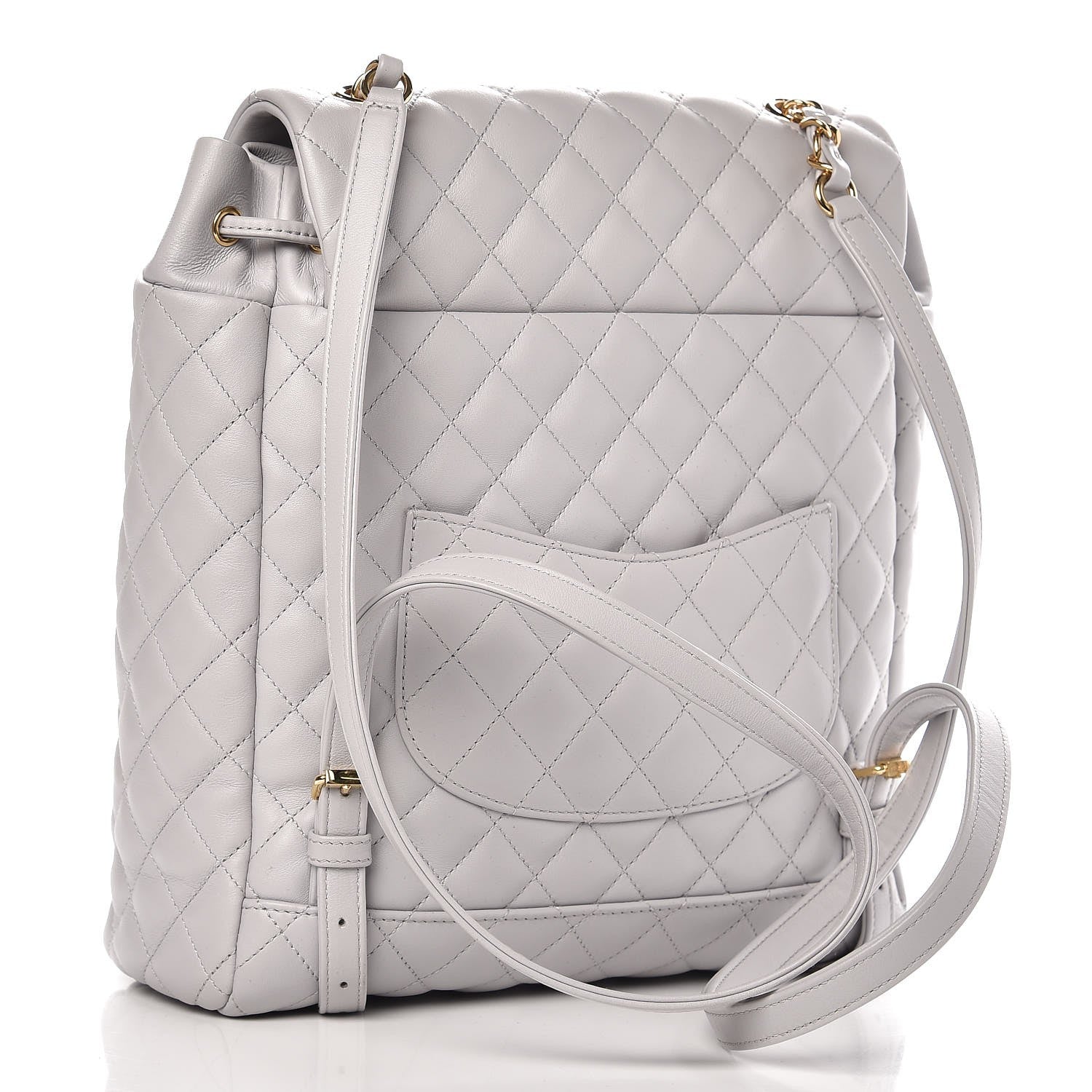 Chanel Calfskin Quilted Large Urban Spirit Backpack Grey 3 of 9