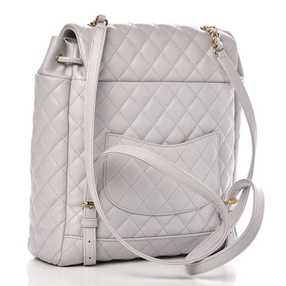 Chanel Calfskin Quilted Large Urban Spirit Backpack Grey 3 of 9