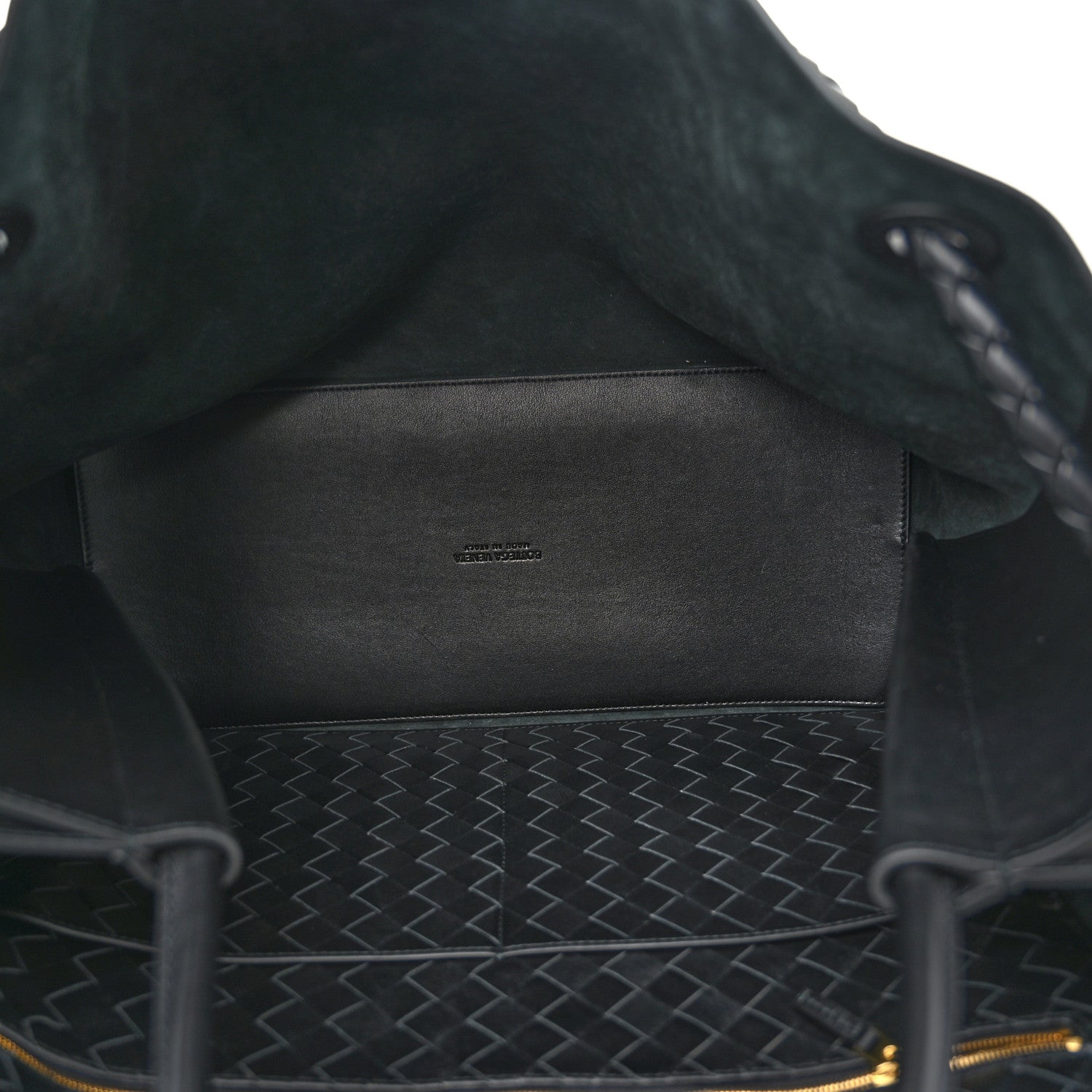Bottega Veneta Silky Calfskin Large Andiamo Shoulder Bag Black 5 of 9