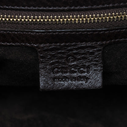 Gucci Leopard Print Fur Large Signoria Hobo Dark Brown 6 of 7