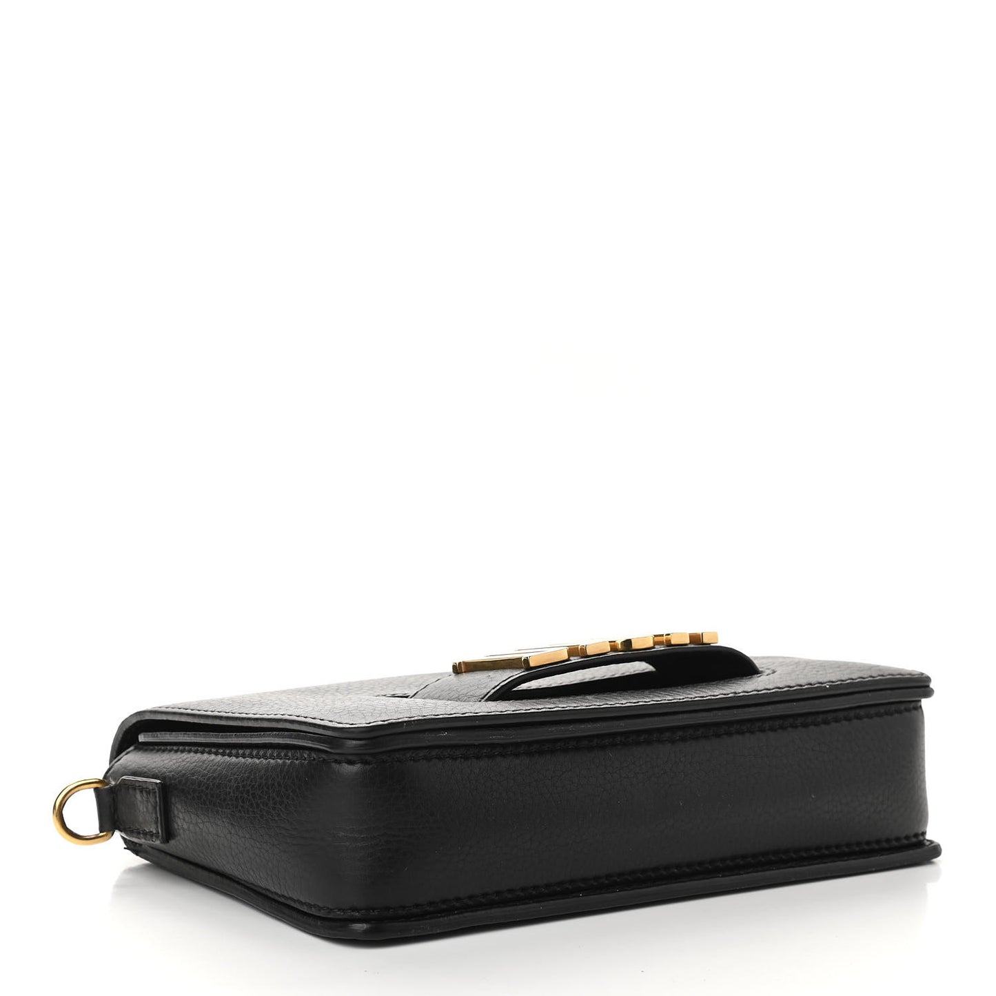 Grained Calfskin Dio(r)evolution Flap Bag Black