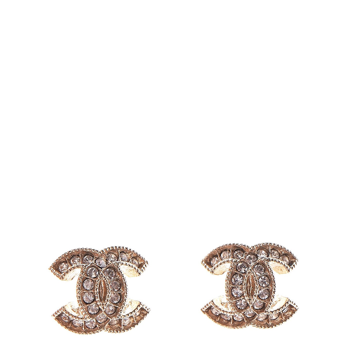 Crystal CC Earrings Gold