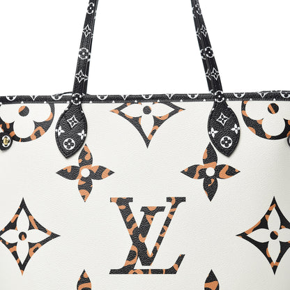 Louis Vuitton Monogram Giant Jungle Neverfull MM Ivory 12 of 13