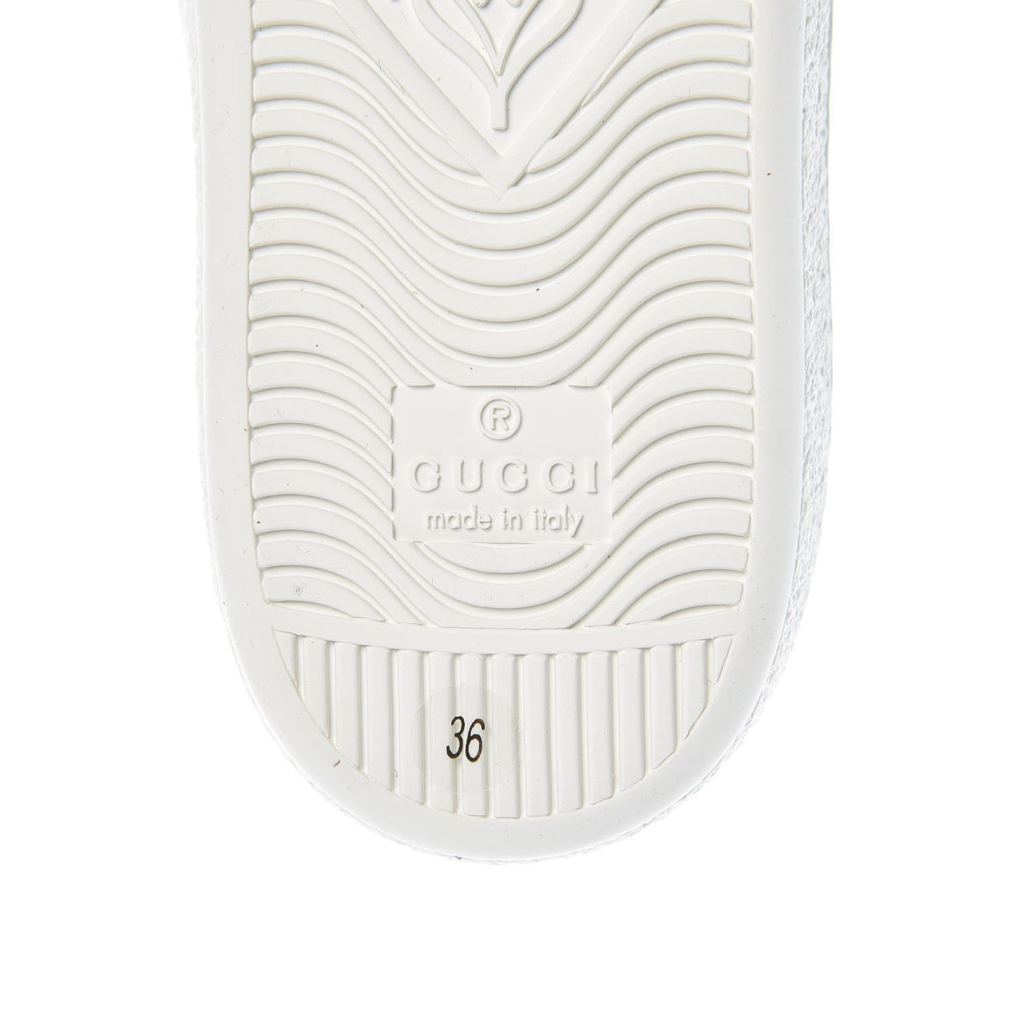 Calfskin Ayers Bee Embroidered Womens Ace Sneakers 36 White Green