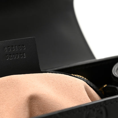 Gucci Guccissima Signature Small Padlock Top Handle Bag Black 8 of 9