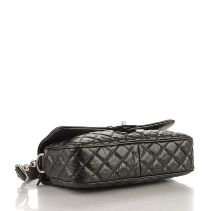 Chanel Crumpled Calfskin Quilted Medium Casual Rock Flap Black 4 of 8