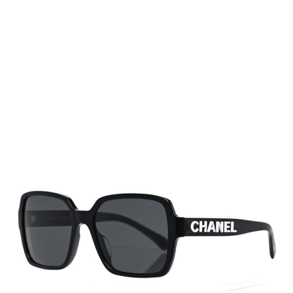 Chanel Acetate Square Sunglasses 5408-A Black 1 of 6