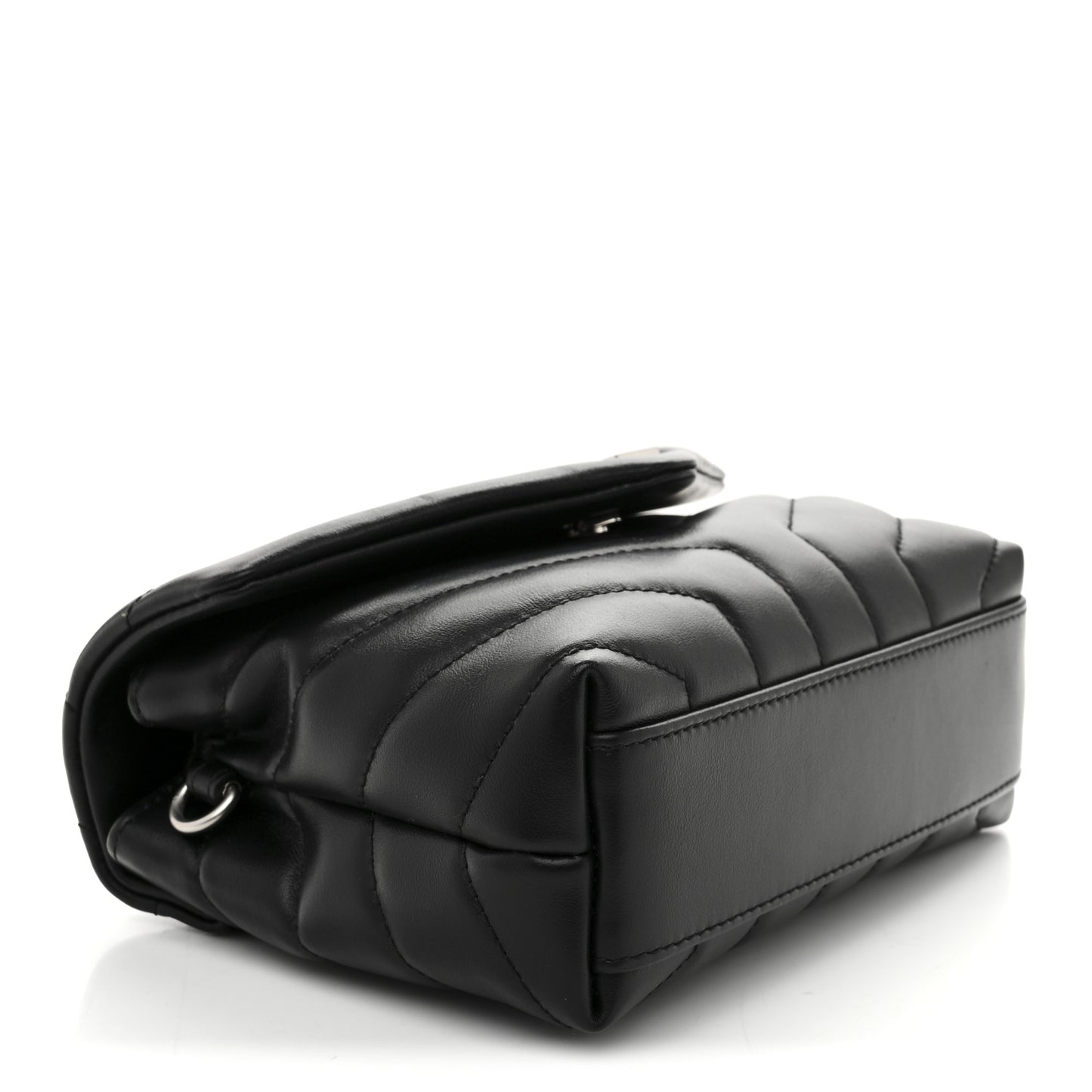 Calfskin Y Quilted Monogram Toy Loulou Crossbody Bag Black