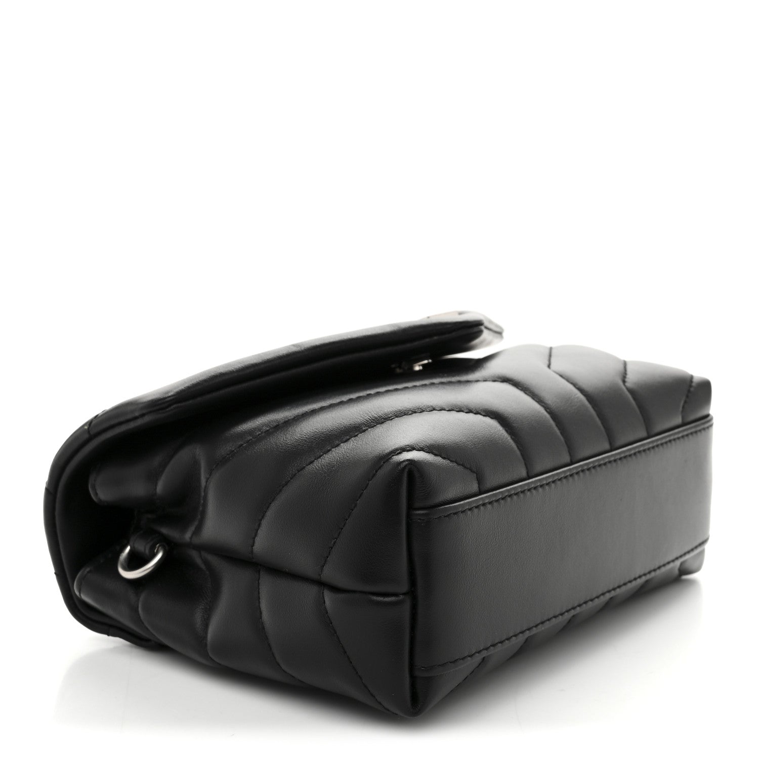 Saint Laurent Calfskin Y Quilted Monogram Toy Loulou Crossbody Bag Black 4 of 11