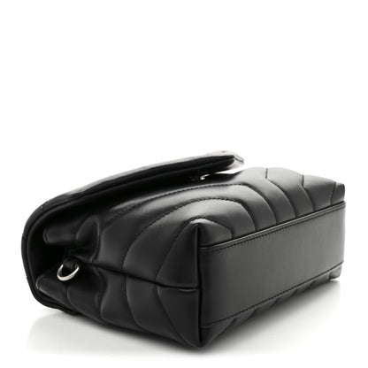 Saint Laurent Calfskin Y Quilted Monogram Toy Loulou Crossbody Bag Black 4 of 11