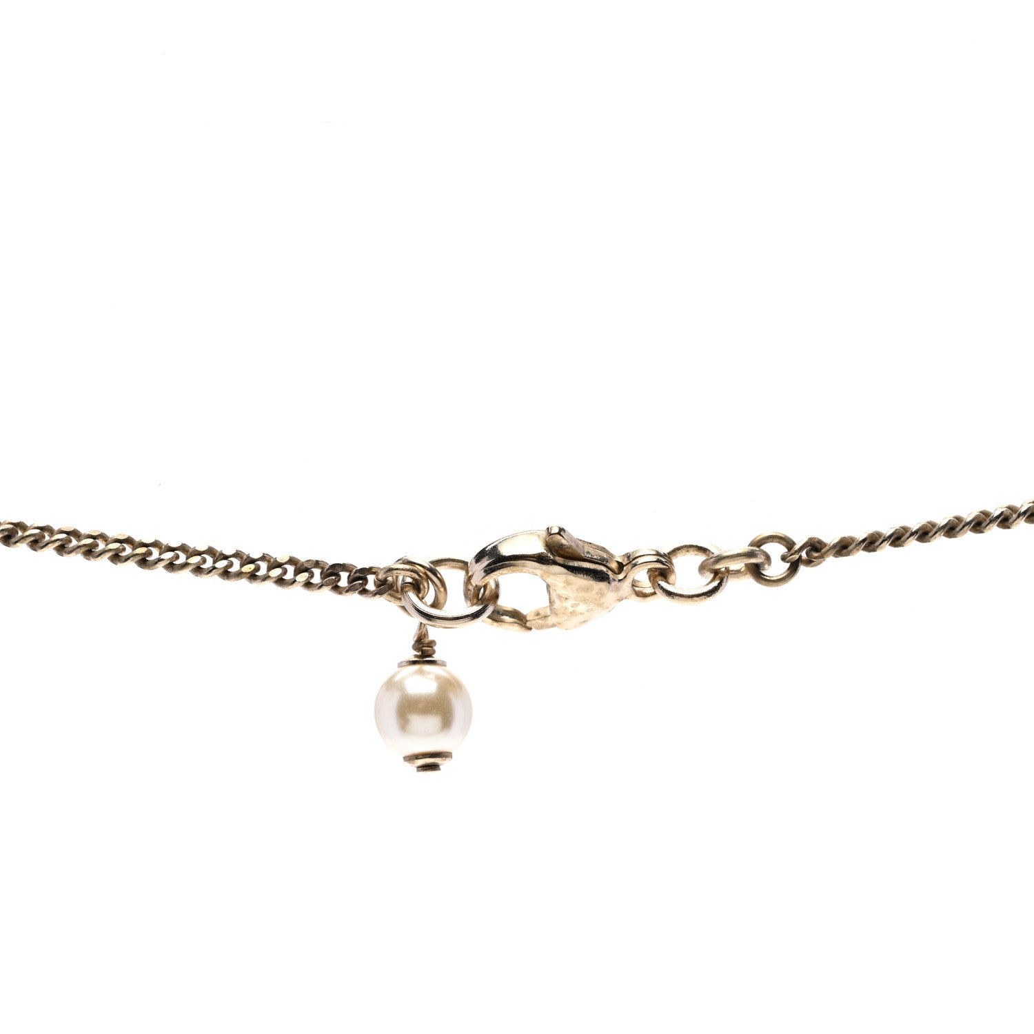 Chanel Enamel Pearl CC Ladybug Necklace Gold Red 4 of 6