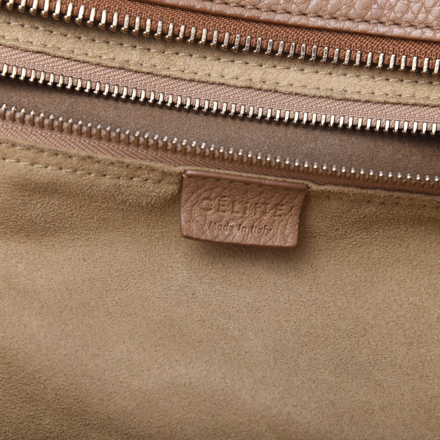 Drummed Calfskin Mini Luggage Camel