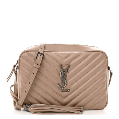 Saint Laurent Calfskin Matelasse Monogram Lou Camera Bag Dark Beige 1 of 11