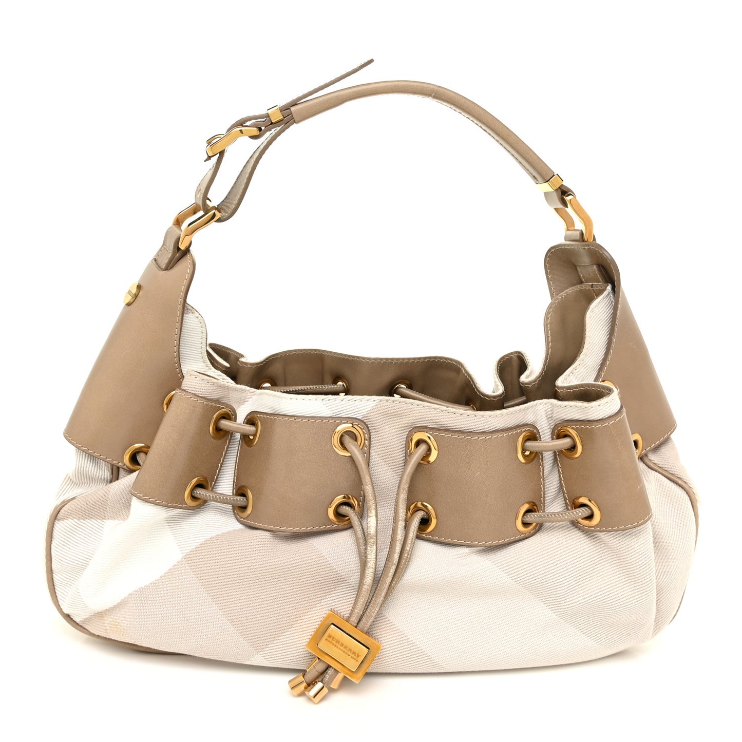 Canvas Calfskin Mega Nova Check Small Warrior Trench