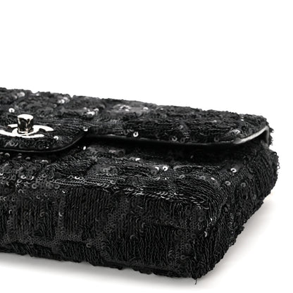 Chanel Sequin Single Flap Black 10 of 10