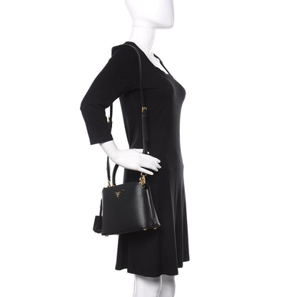 Prada Saffiano Cuir Micro Matinee Tote Black 2 of 10