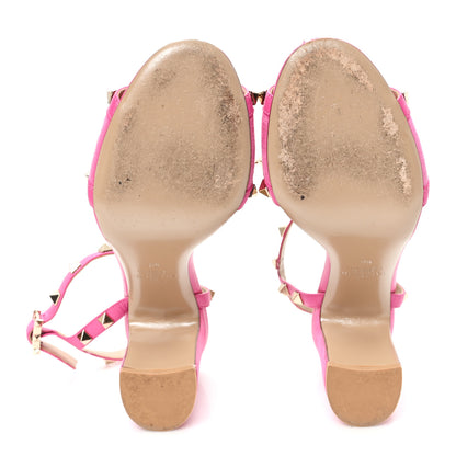 Valentino Garavani Suede Rockstud Ankle Strap 90mm Sandals 36 Pink Orchid 6 of 11