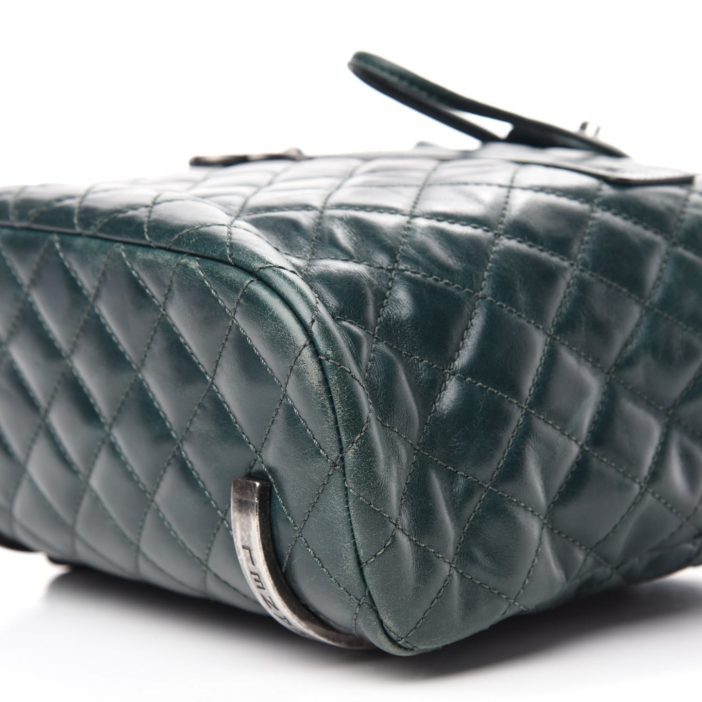 Calfskin Quilted Large Salzburg Mountain Backpack Dark Green