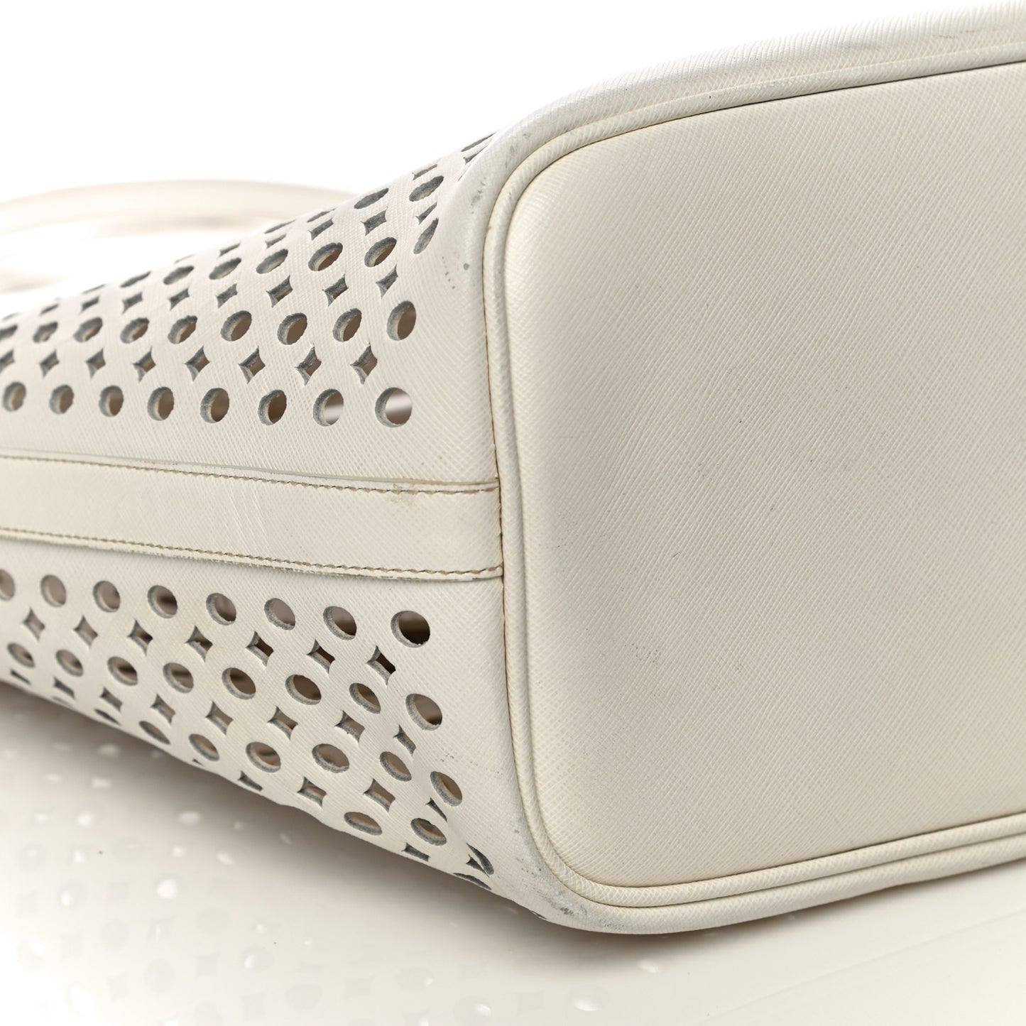 Saffiano Perforated Tote Talco