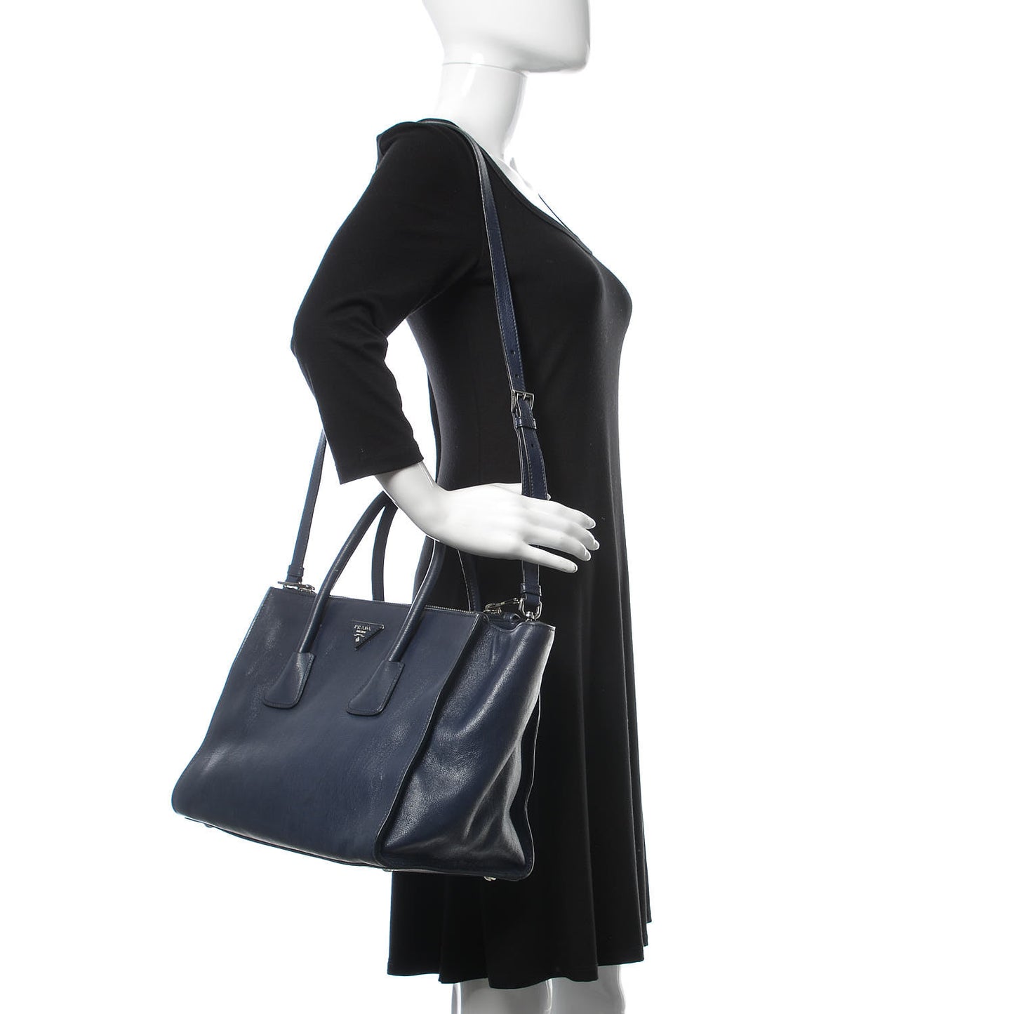 Glace Calf Twin Pocket Tote Baltico