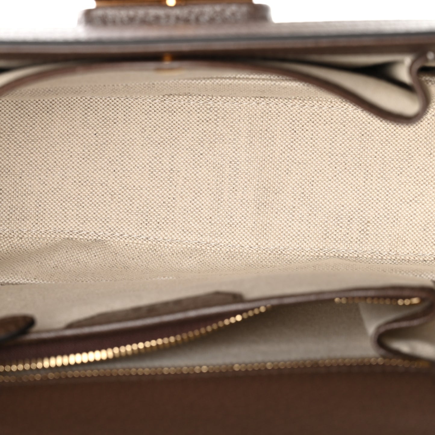 GG Supreme Monogram Studded Calfskin Centum Medium Bamboo 1947 Top Handle Bag Beige Ebony Multicolor