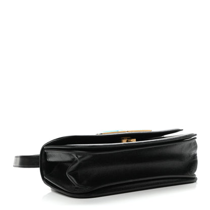 Balenciaga Calfskin Stripe Embossed Small Gossip Bag Black 4 of 9