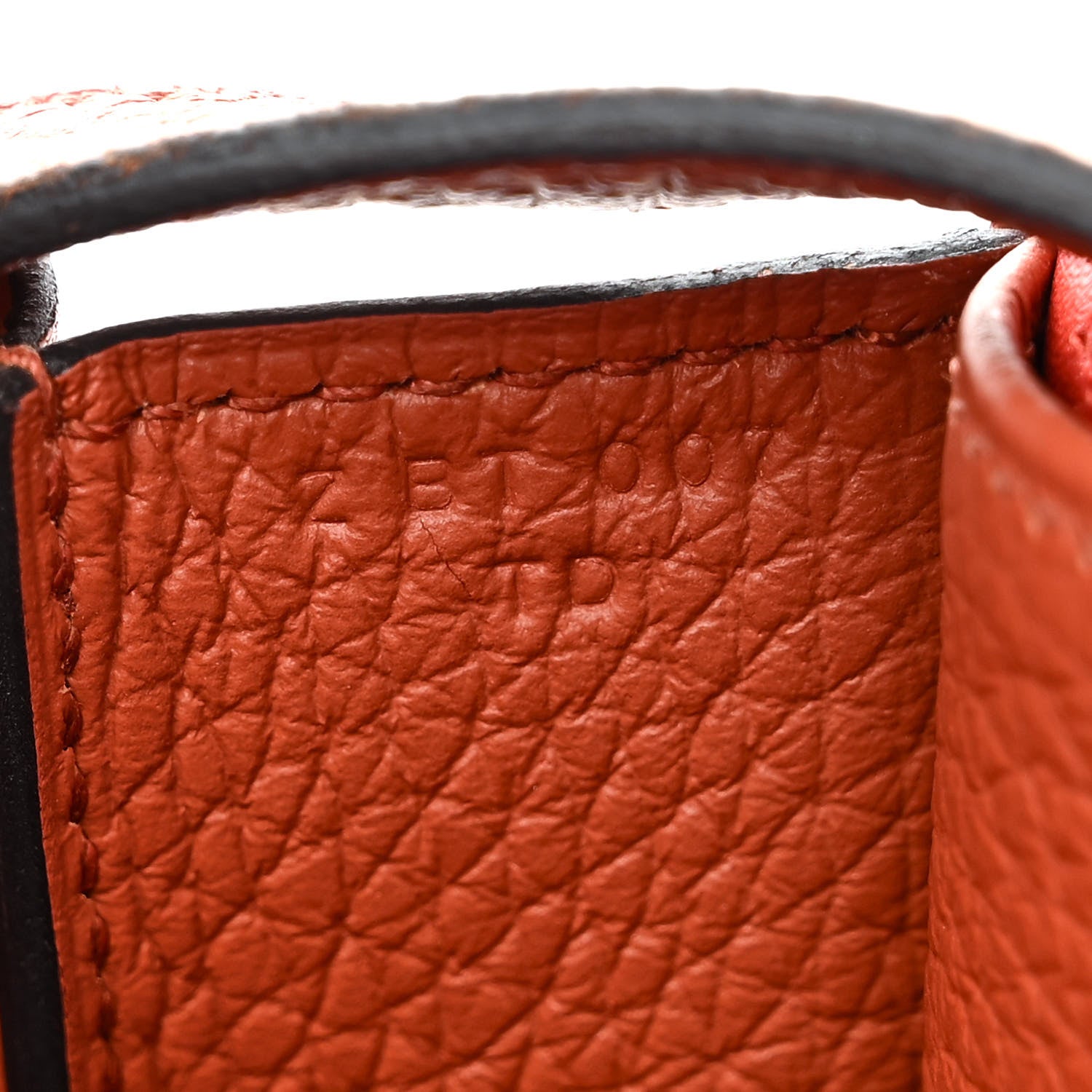 Hermes Taurillon Clemence Verso Halzan 25 Cuivre Capucine 7 of 10