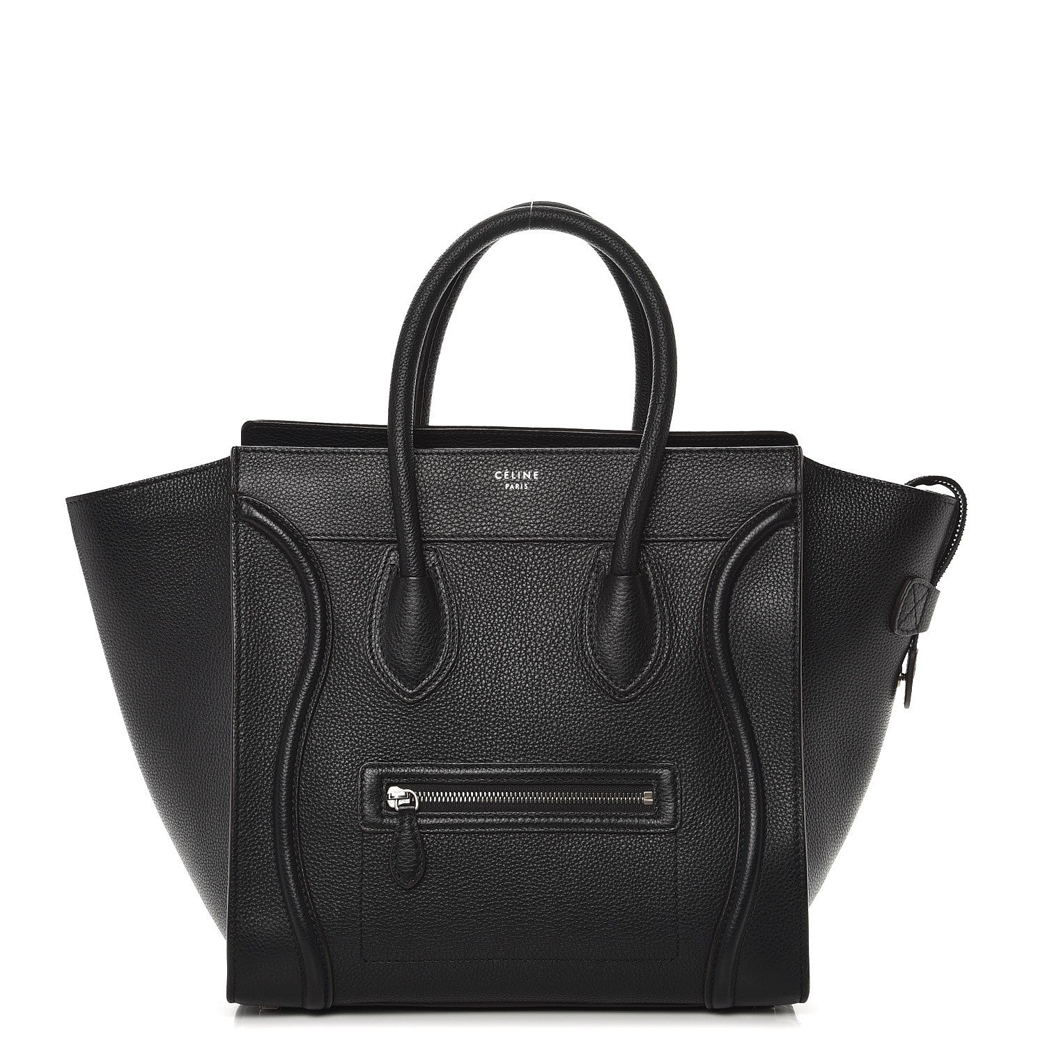 Celine Drummed Calfskin Mini Luggage Black 1 of 8