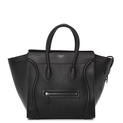 Celine Drummed Calfskin Mini Luggage Black 1 of 8