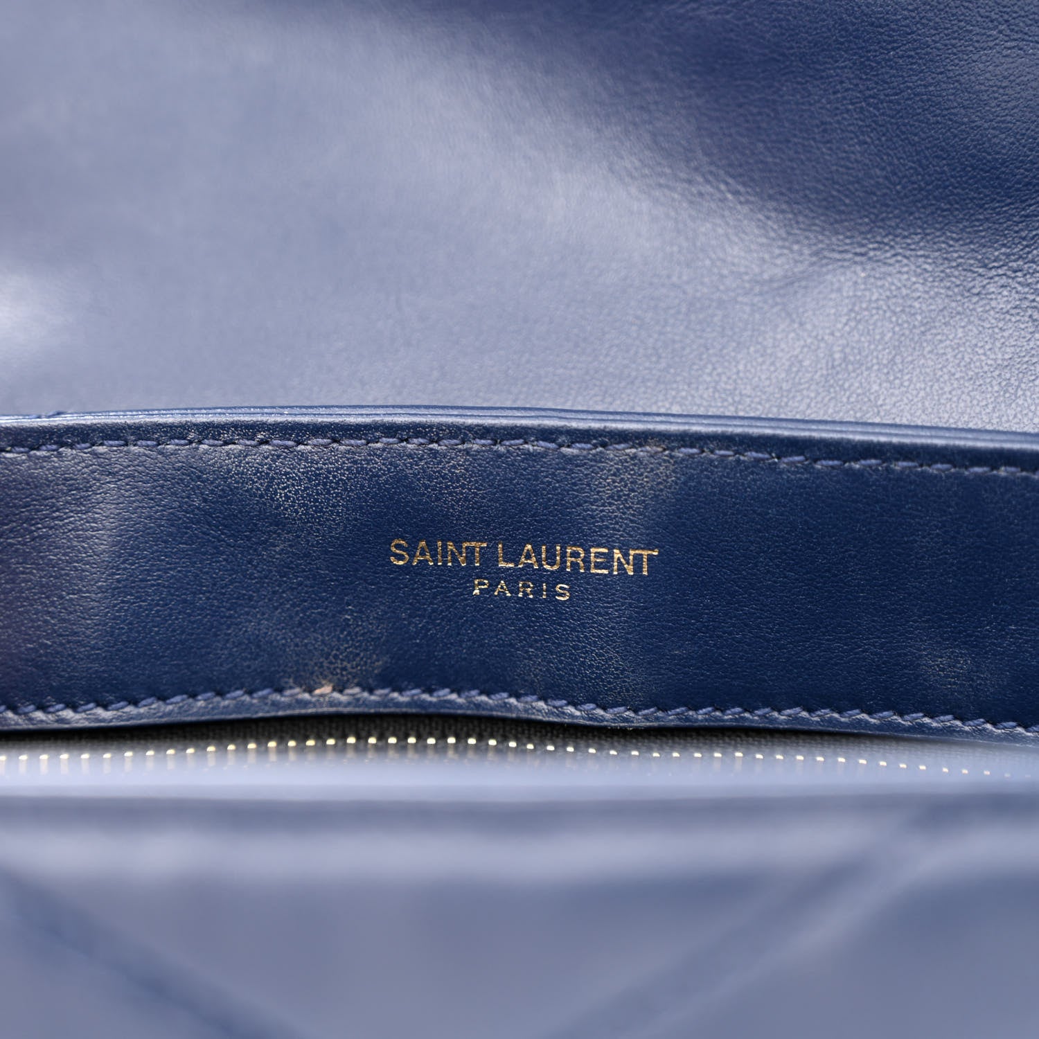 Saint Laurent Calfskin Y Quilted Monogram Toy Loulou Crossbody Bag Denim 6 of 16