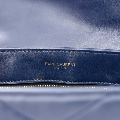 Saint Laurent Calfskin Y Quilted Monogram Toy Loulou Crossbody Bag Denim 6 of 16
