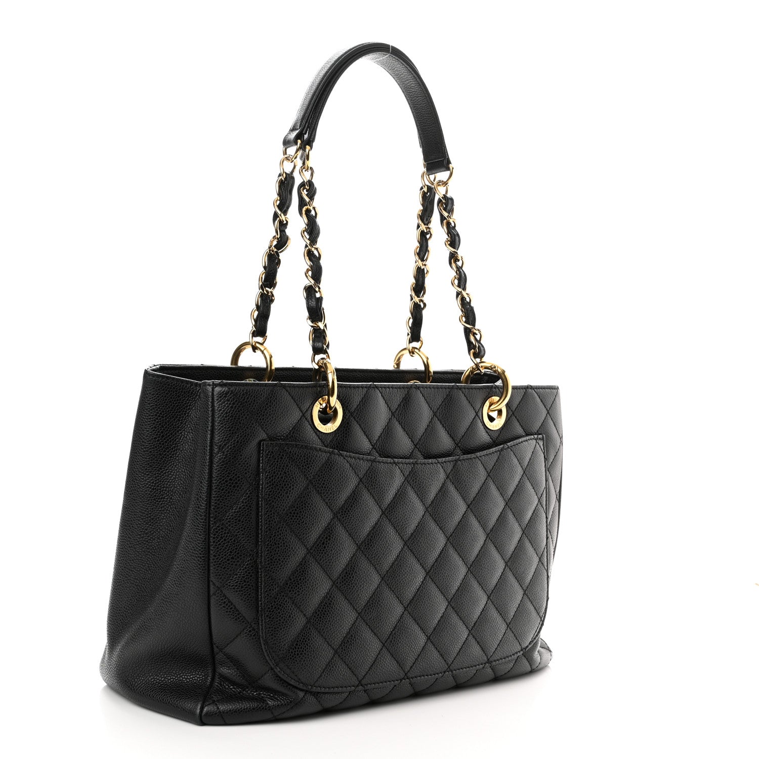 Chanel Caviar Quilted Grand Shopping Tote GST Black 3 of 12
