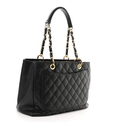 Chanel Caviar Quilted Grand Shopping Tote GST Black 3 of 12