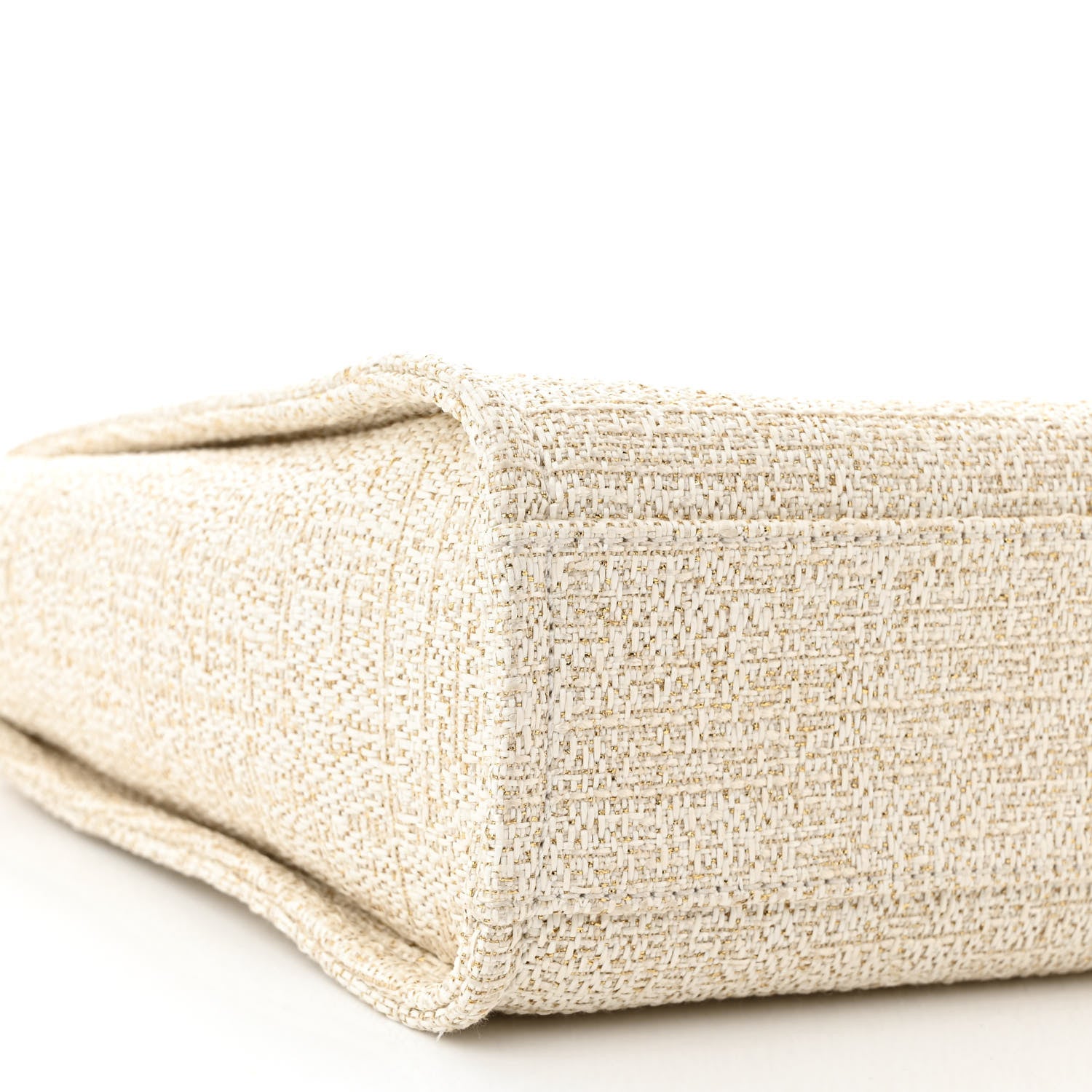 Chanel Lurex Boucle Mini Deauville Tote White 9 of 11