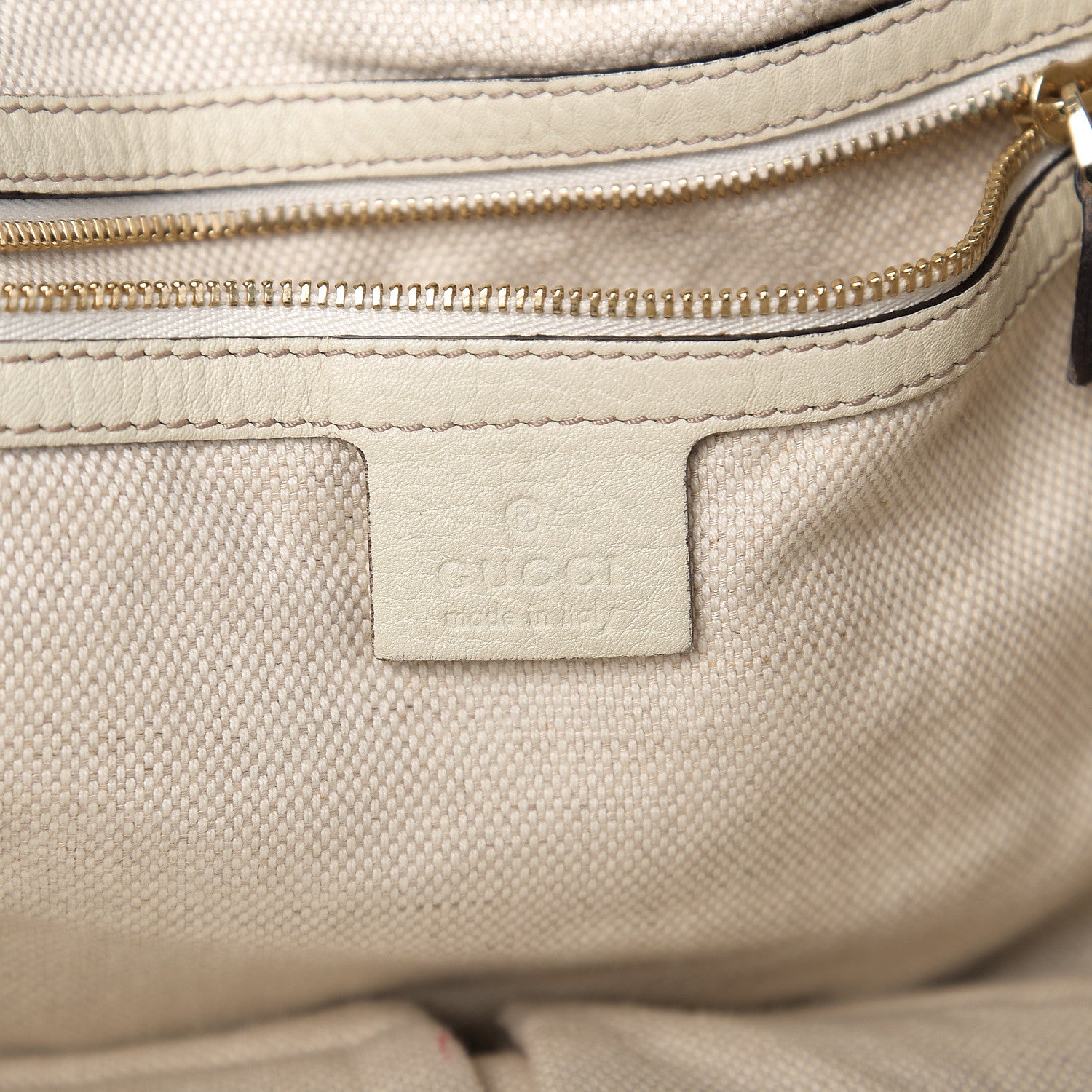 Gucci Pebbled Calfskin Medium Soho Shoulder Bag Off White 5 of 11